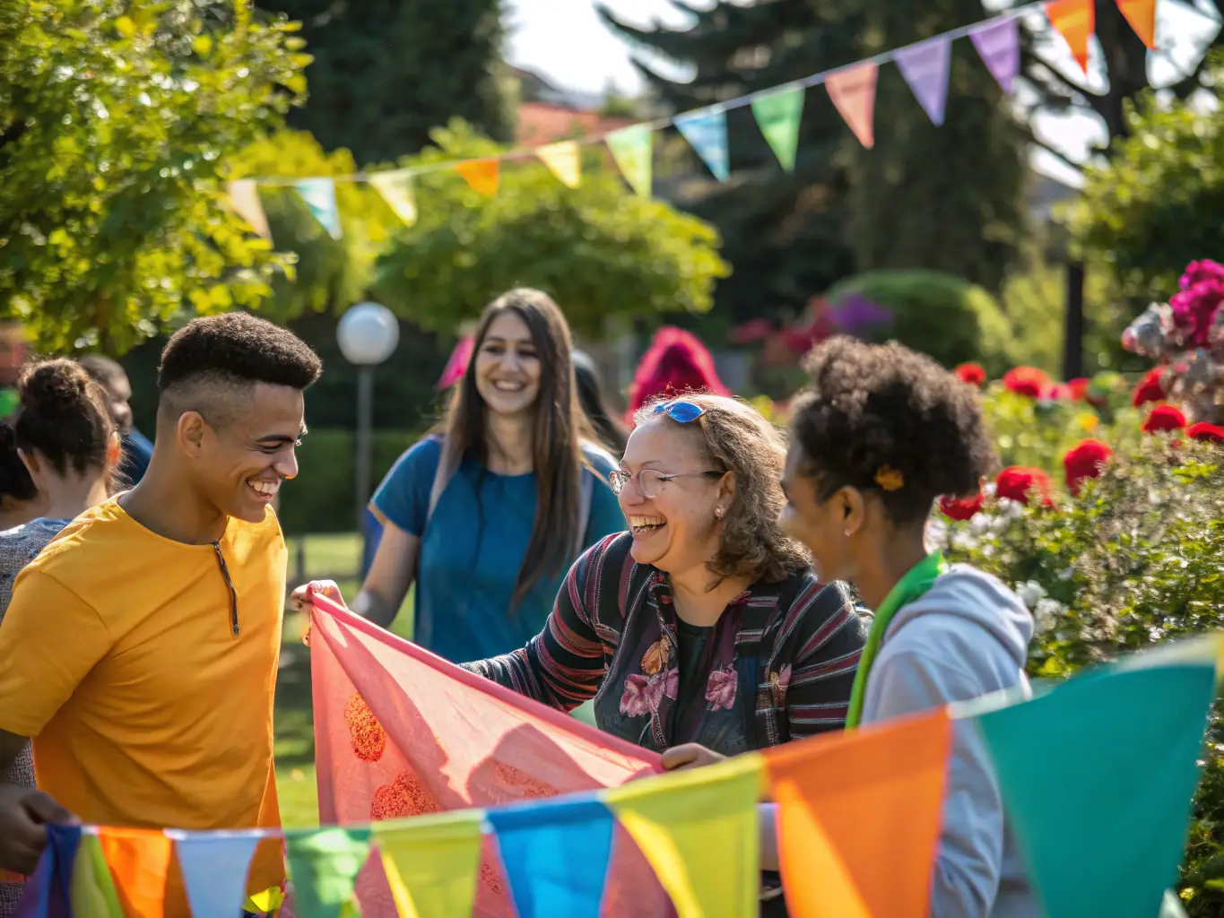A group of club members participating in a local community event, demonstrating the club's active involvement and contribution to the community.